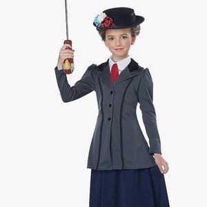 Mary Poppins/ English Nanny Halloween Costume, size 10/12